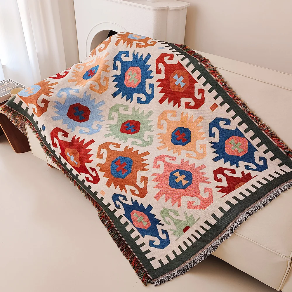Boho Throw Blanket Fringe - بطانية أريكة جديدة، بطانية رمي بوهو