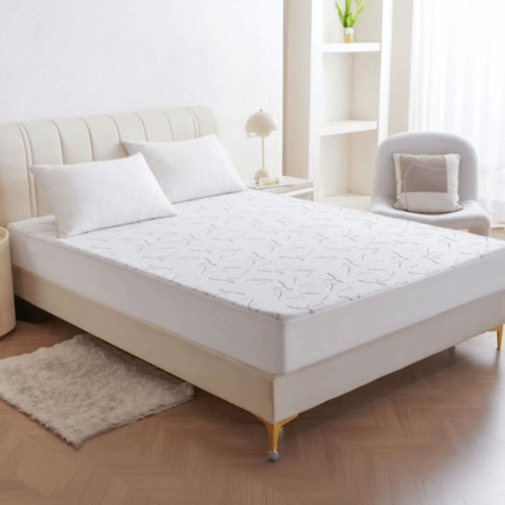 Waterproof Mattress Protector Breathable - غطاء مرتبة من ألياف الخيزران مقاوم
