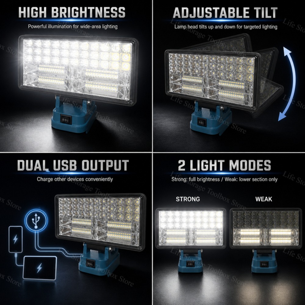 Lighting - مصباح عمل LED بحجم 8 بوصات