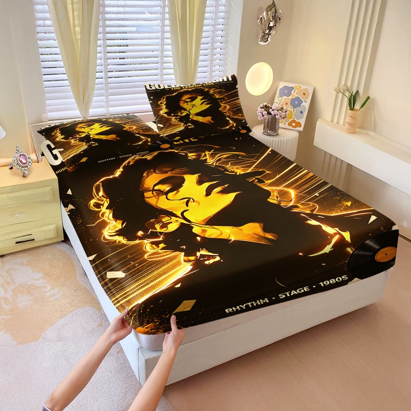 Fitted Bed Sheets Deep Pocket - طقم ملاءات سرير مطاطية بطبعة البطريق