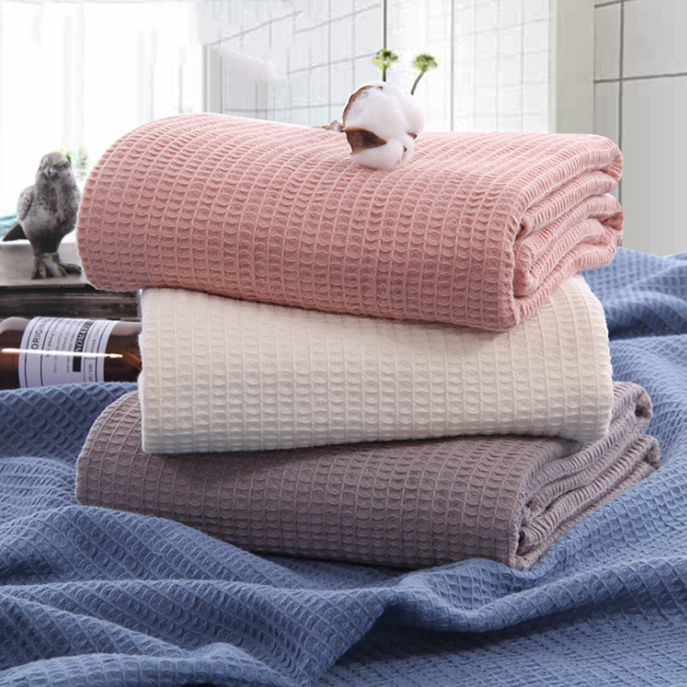 Muslin Cotton Bedspread - الهراء الشاش الصيف المفارش رمادي الوردي