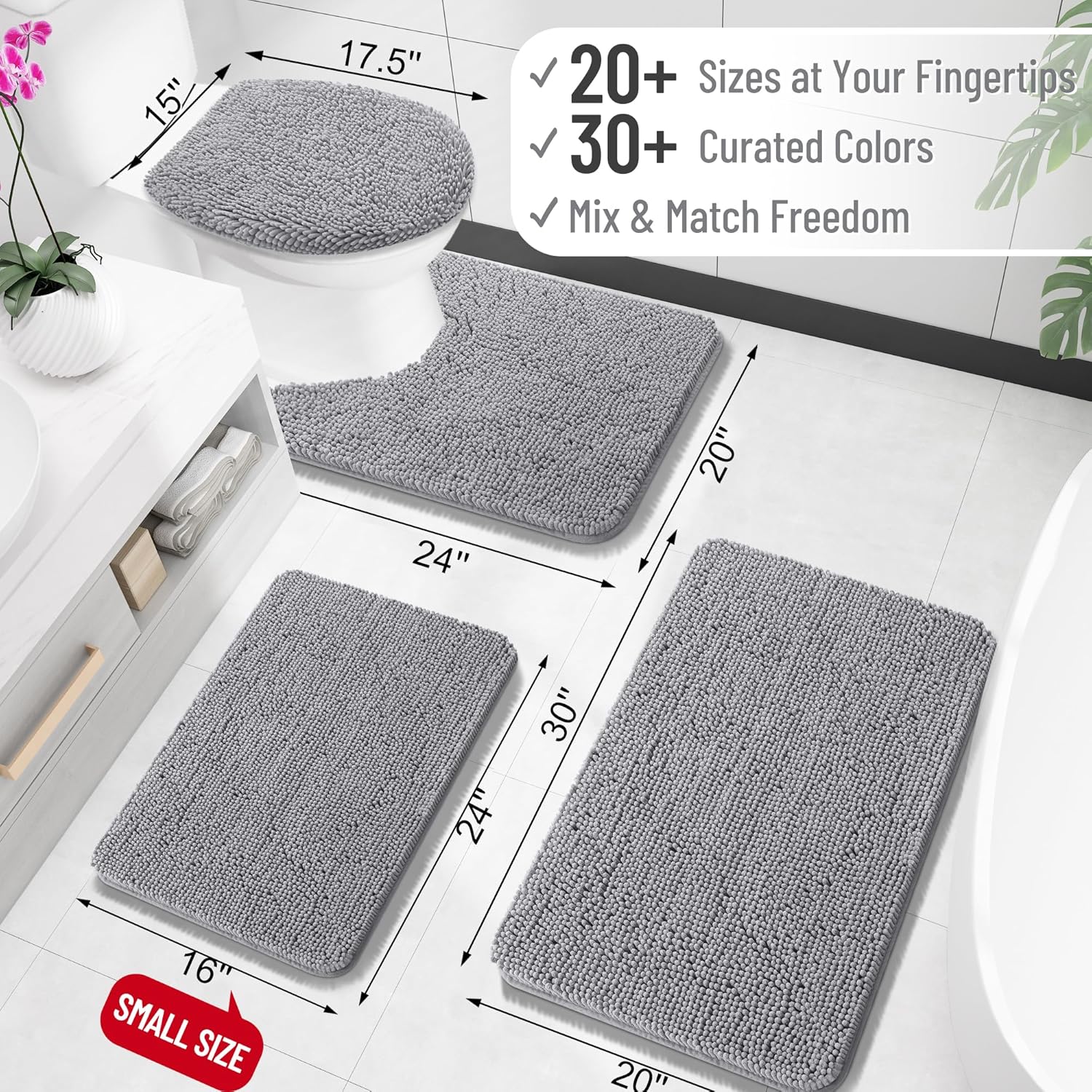 سجاد الحمام لينة ماصة الشنيل س - مراجعة Quick Dry Diatomite Bath Mat وسعره