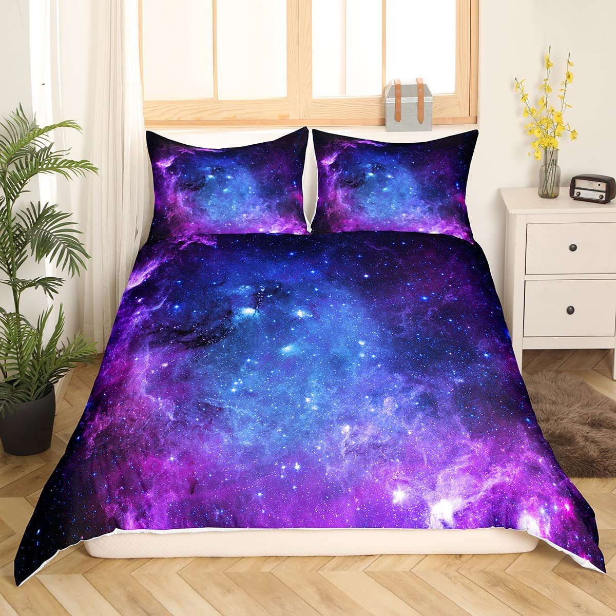غالاكسي حاف مجموعة غطاء للأطفا - مراجعة Duvet Cover Sets With Zipper وسعره
