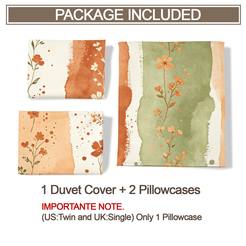 طقم غطاء لحاف بدون حشو بطباعة  - مراجعة Aesthetic Floral Duvet Cover وسعره