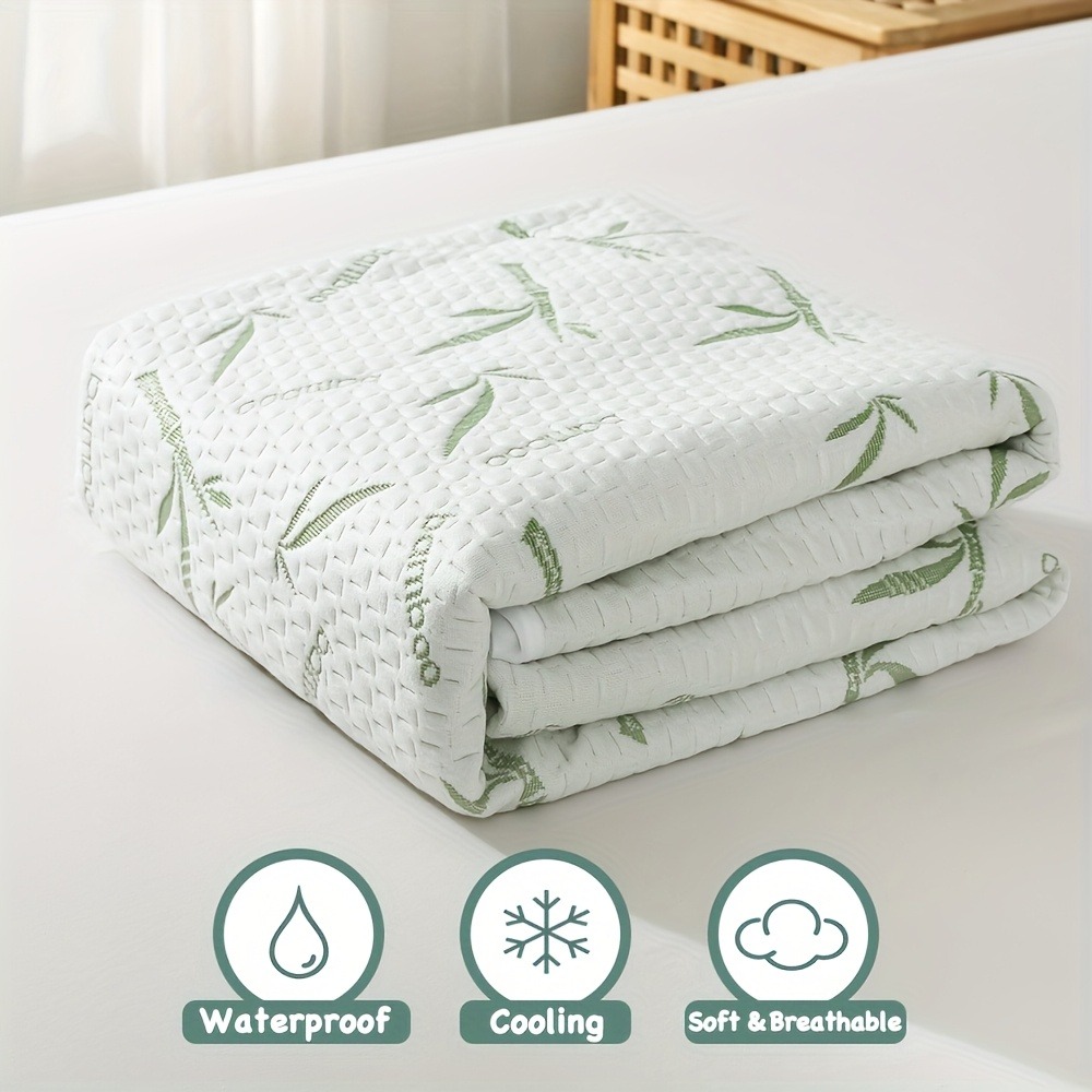 غطاء مرتبة من ألياف الخيزران م - مراجعة Waterproof Mattress Protector Breathable وسعره
