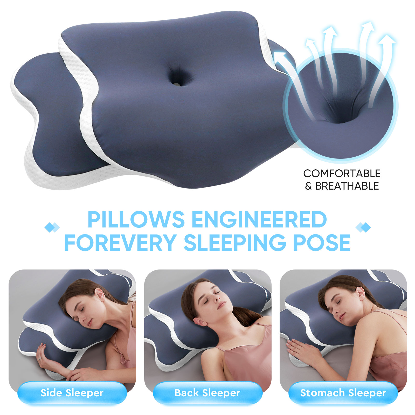 وسادة من الفوم الذاكر، وسادة ل - مراجعة Memory Foam Orthopedic Pillow Neck Pain وسعره