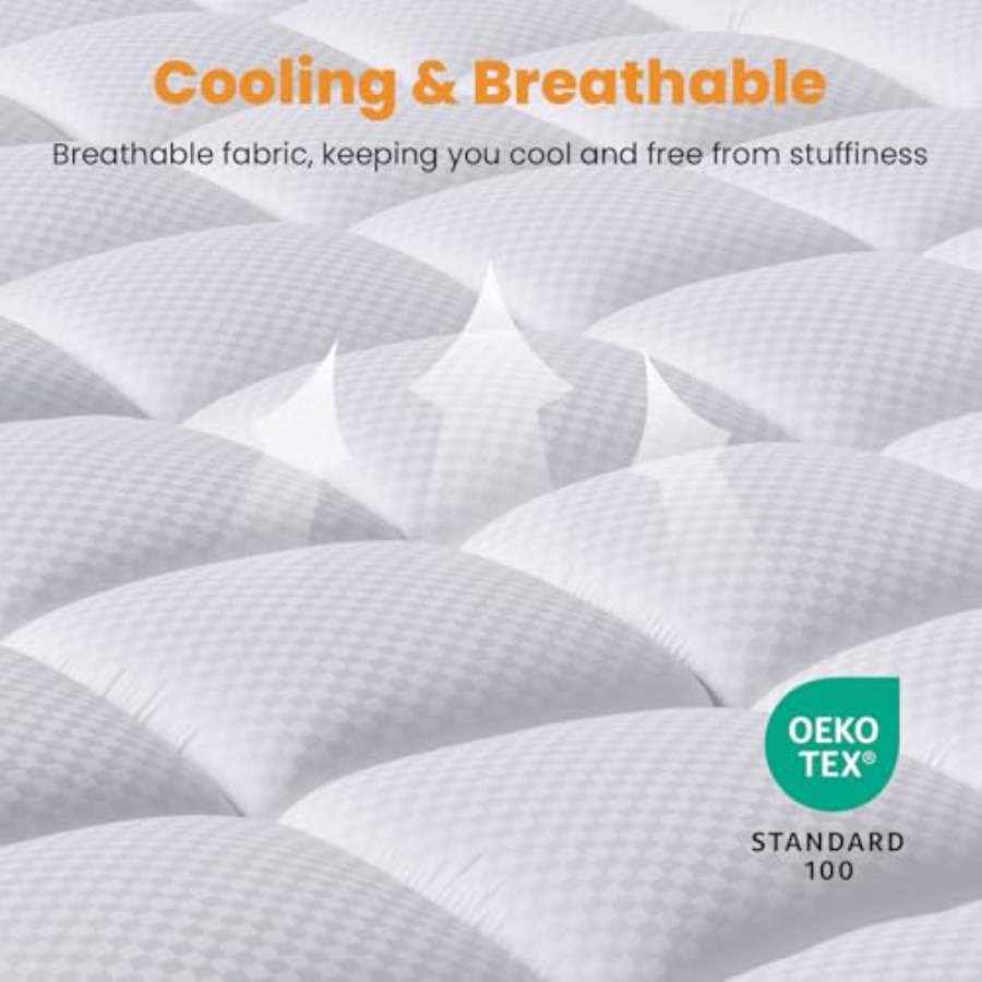 غطاء مرتبة مقاس كبير - غطاء مر - مراجعة Waterproof Mattress Protector Breathable وسعره