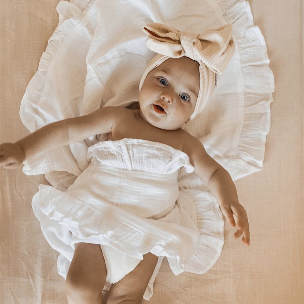 INS تكدرت الشاش الطفل قماط الب - مراجعة Muslin Cotton Bedspread وسعره